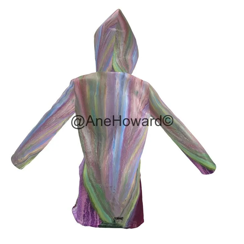 Women's Hooded Rain Mac Rainbow
