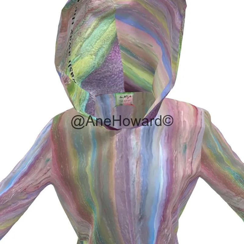 Women's Hooded Rain Mac Rainbow