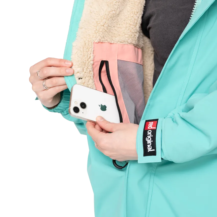 Women's Long Sleeve Pro Change Robe EVO - Icebergs Aqua