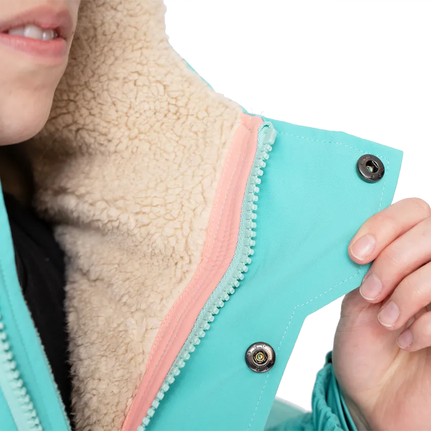 Women's Long Sleeve Pro Change Robe EVO - Icebergs Aqua