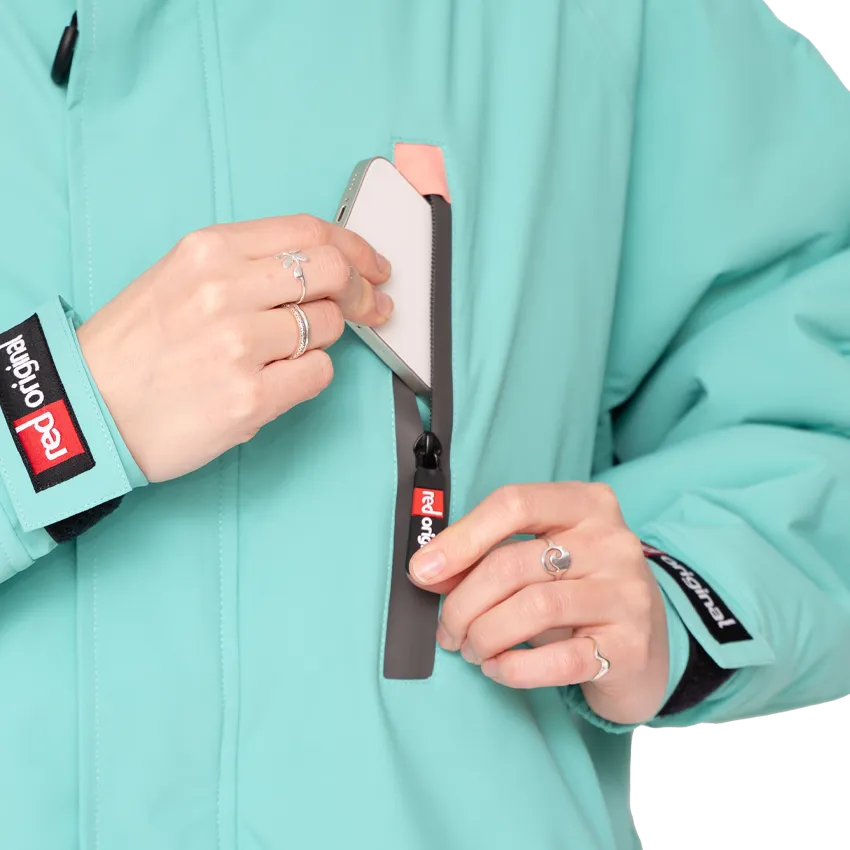 Women's Long Sleeve Pro Change Robe EVO - Icebergs Aqua