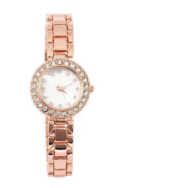 Women's Rose Gold and Silver Watch   Bracelet Set