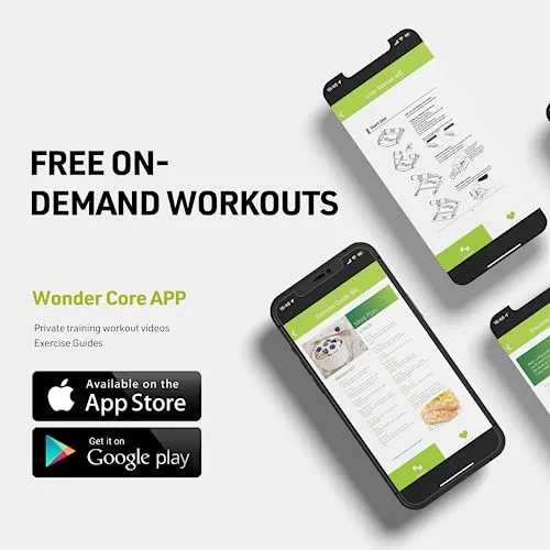 WONDER CORE Smart, Ab Workout Equipment, Sit Up Machine & Exercise Equipment, Ab Crunch Machine for Stomach Workout, Ab Core Trainer Abdominal Machine, Fitness Equipment for Home Gym (Green)