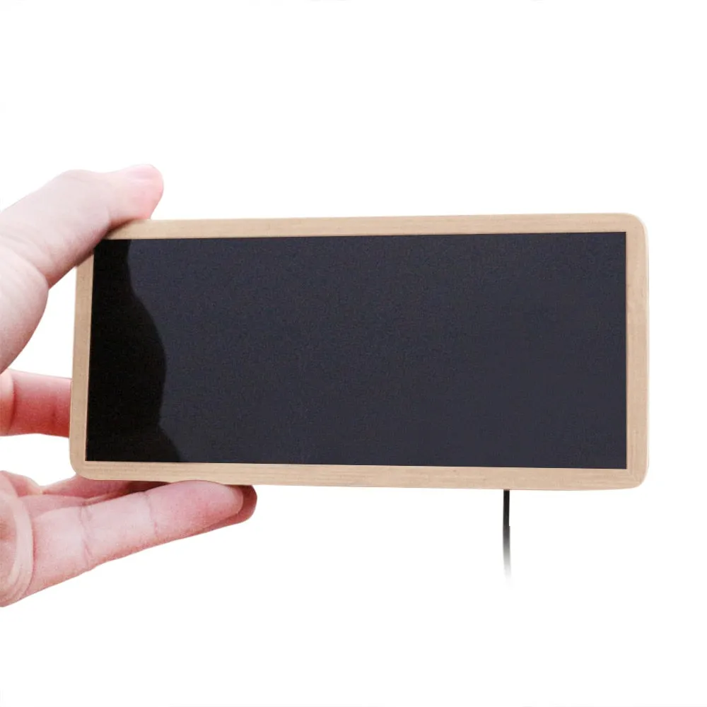 Wooden Alarm Night Light Clock LED Display Mirror Temperature Digital Watch Electronic Watch