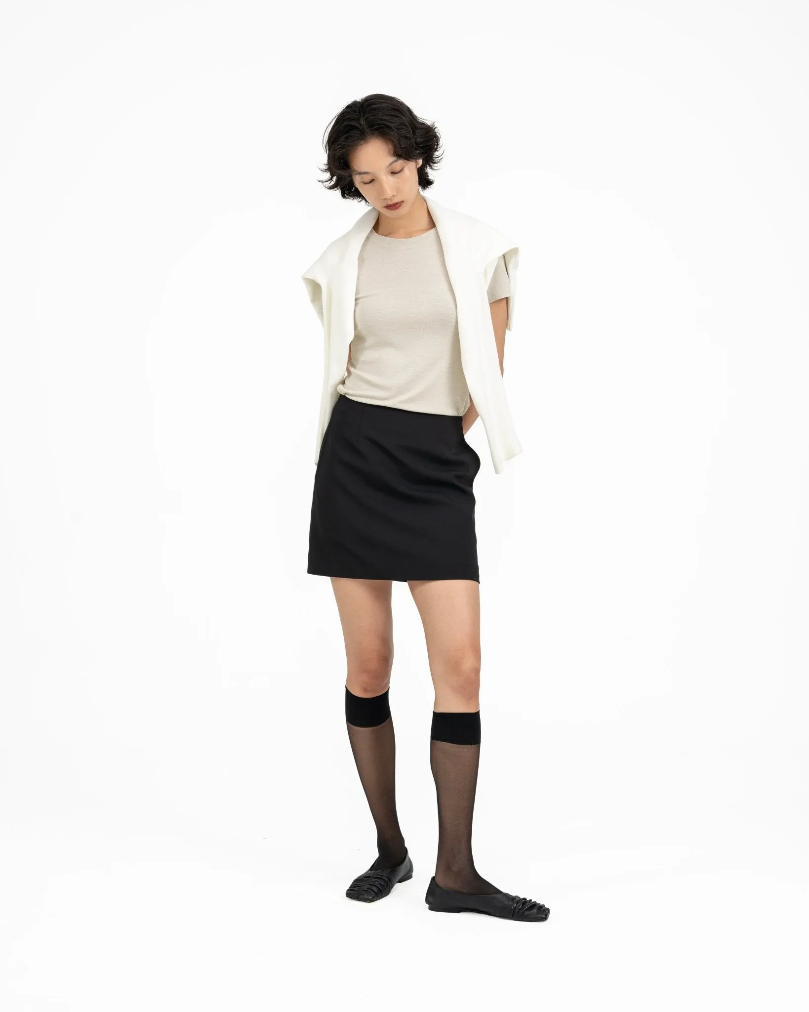 Wool Mini Skirt
