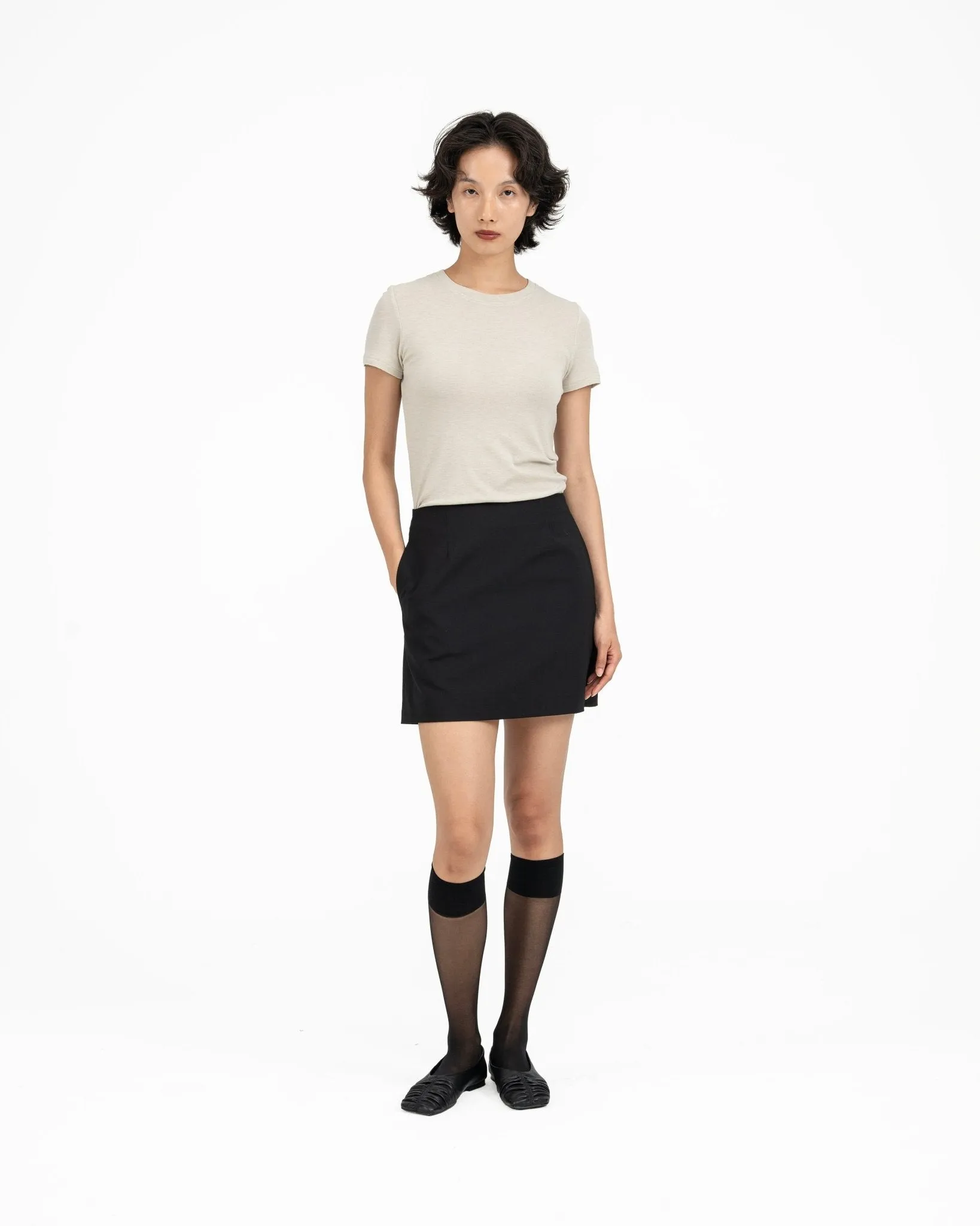Wool Mini Skirt