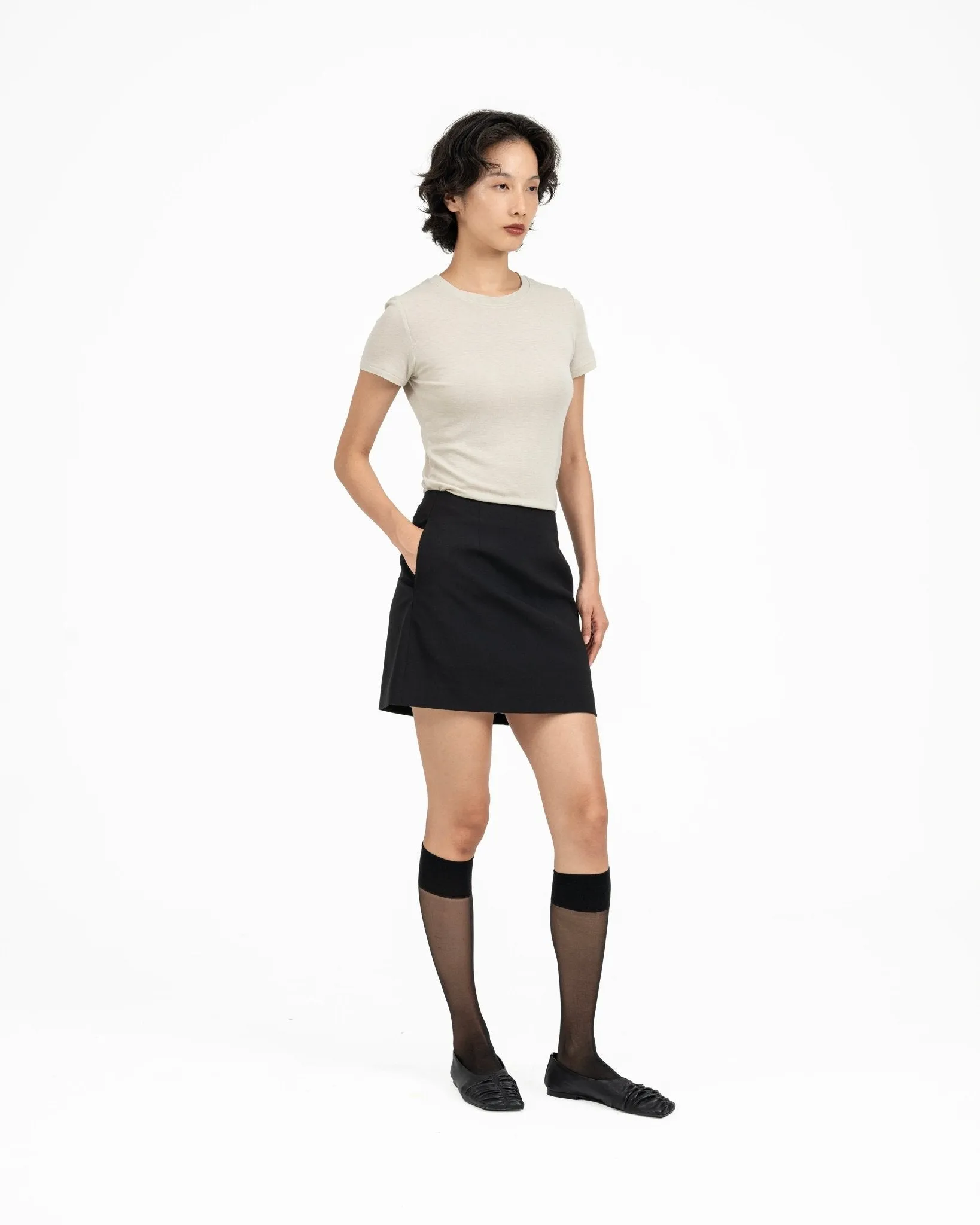 Wool Mini Skirt