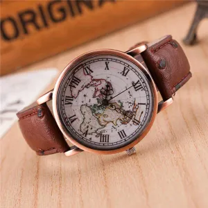 World Map Wrist watch
