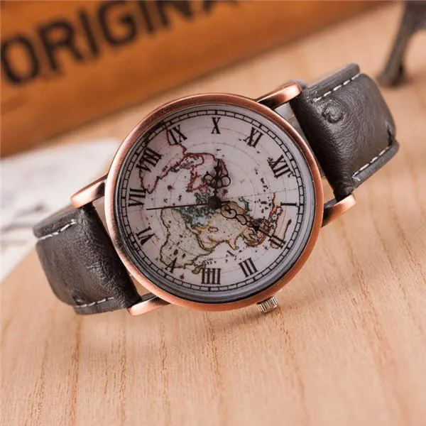 World Map Wrist watch