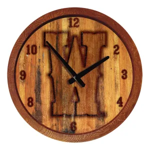 Wyoming Cowboys: Branded "Faux" Barrel Top Wall Clock