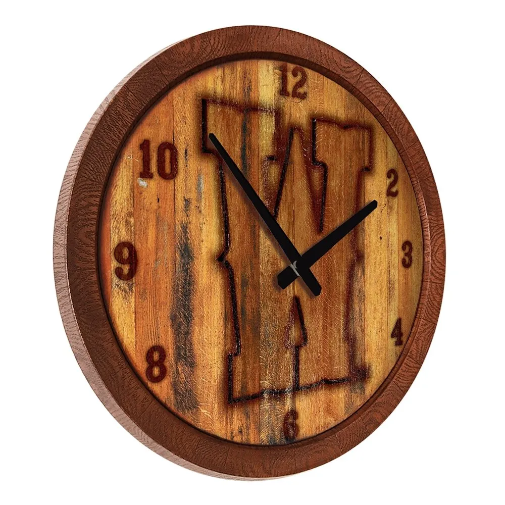 Wyoming Cowboys: Branded "Faux" Barrel Top Wall Clock