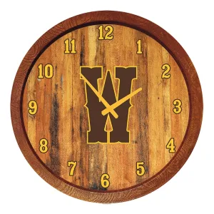Wyoming Cowboys: W - "Faux" Barrel Top Wall Clock