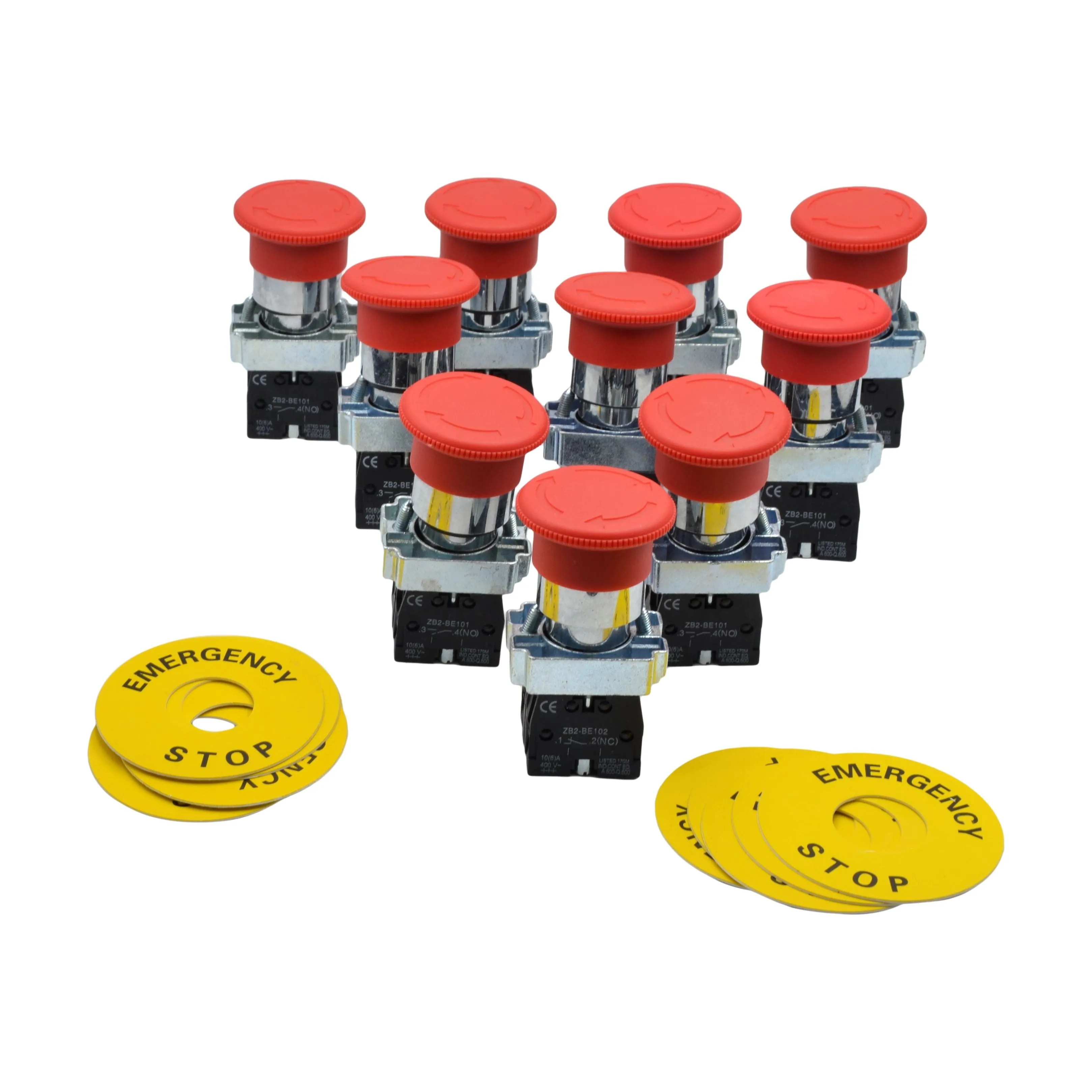 x 10 Emergency Stop Switch E stop XB2-BS545 NC   NO terminal