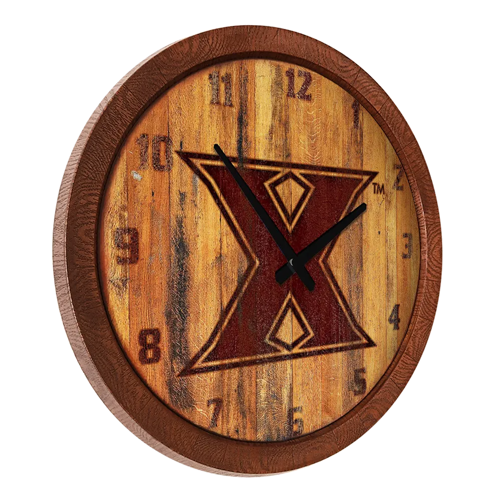 Xavier Musketeers: Branded "Faux" Barrel Top Wall Clock