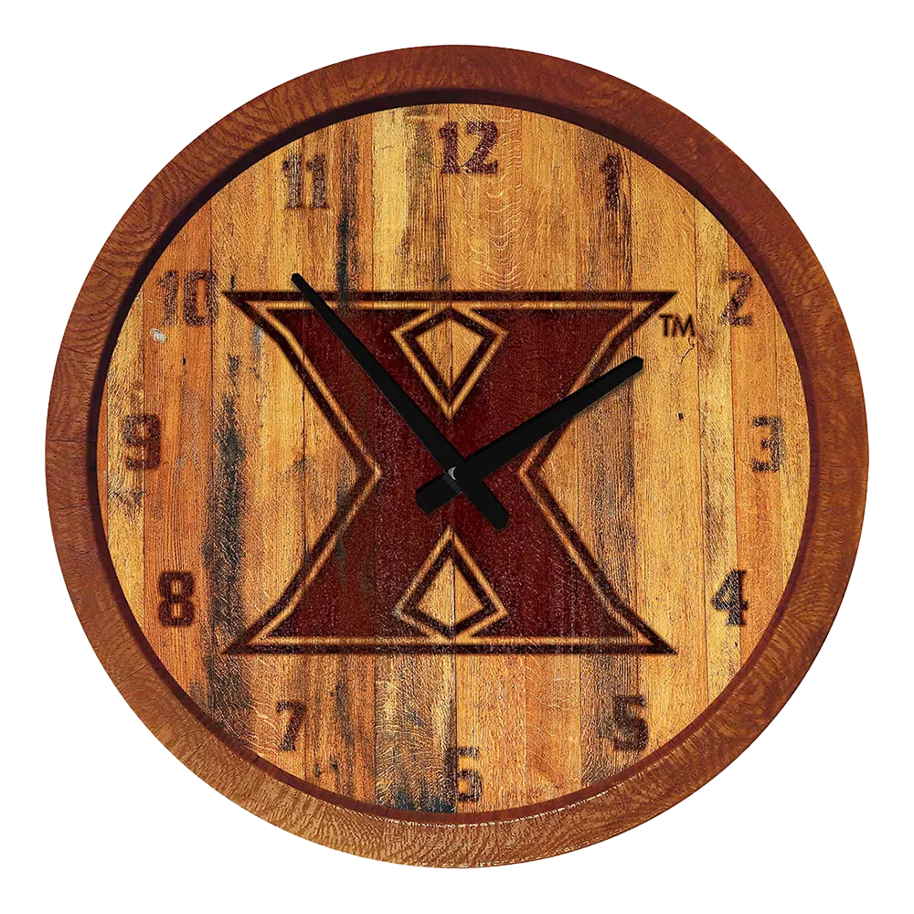 Xavier Musketeers: Branded "Faux" Barrel Top Wall Clock