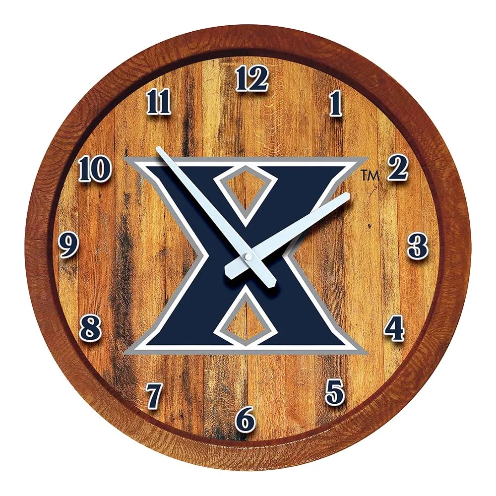 Xavier Musketeers: "Faux" Barrel Top Wall Clock