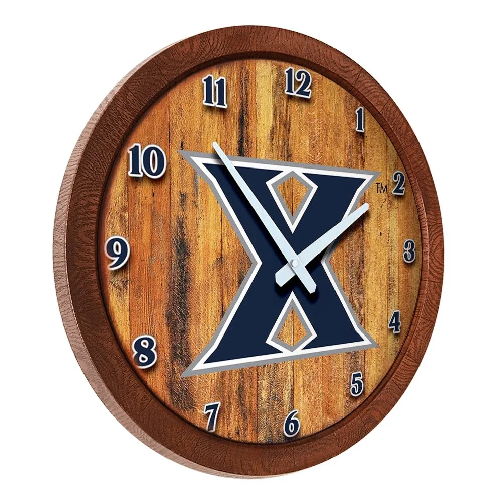 Xavier Musketeers: "Faux" Barrel Top Wall Clock