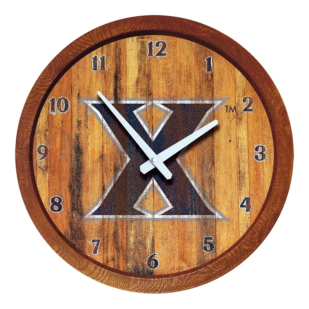 Xavier Musketeers: Weathered "Faux" Barrel Top Wall Clock