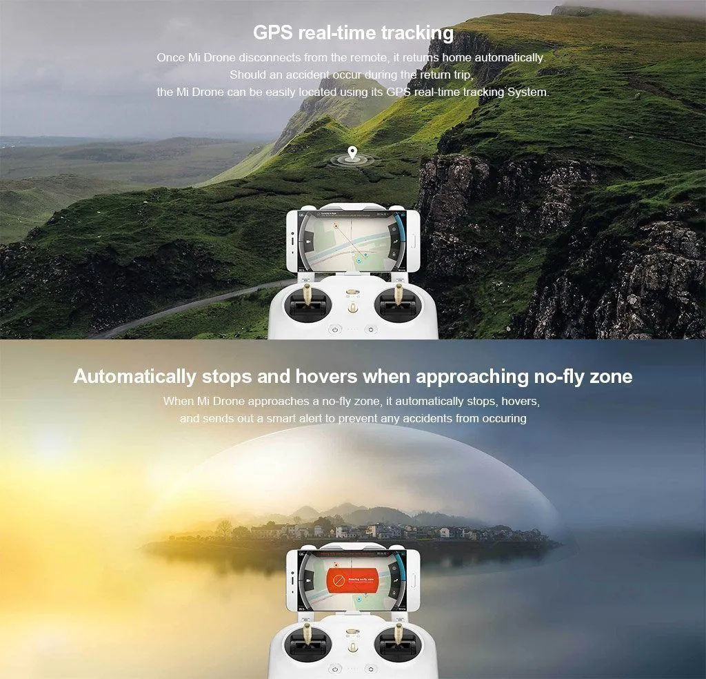 Xiaomi Mi Drone 4K 30fps & 1080P Camera 3-Axis Gimbal RC Quadcopter