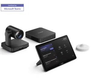 Yealink (MVC640-C4-000) Microsoft Teams Rooms system for Medium-to-Large Rooms, includes 1x UVC84, 1x VCR20, 1x McoreKit-C4, Wall Mount Bracket, Cables and Powe