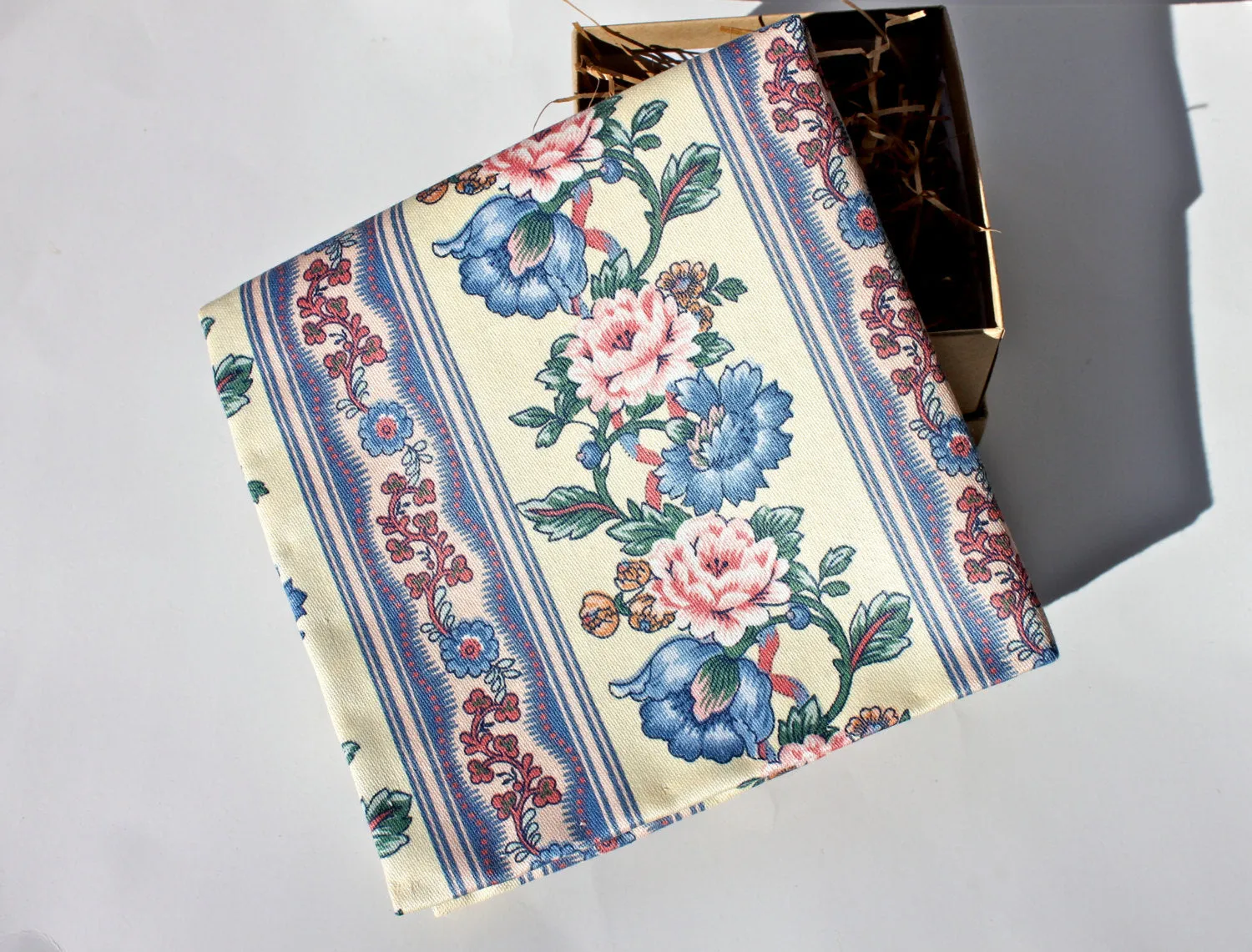 Yellow, Pink, and Blue Floral Pocket Square