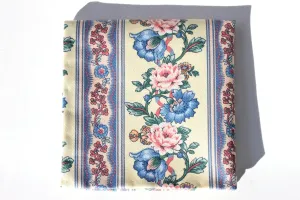 Yellow, Pink, and Blue Floral Pocket Square