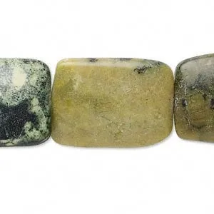 Yellow "turquoise" (natural), 25x18x7mm flat rectangle, B/C grade. Sold per 16-inch strand 16 Beads