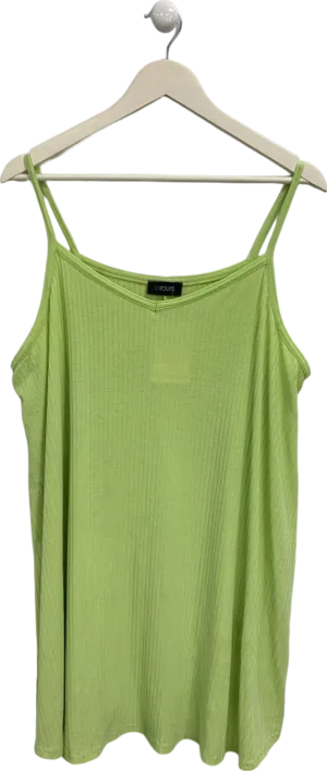 Yours Green Ribbed Cami Top UK 22-24