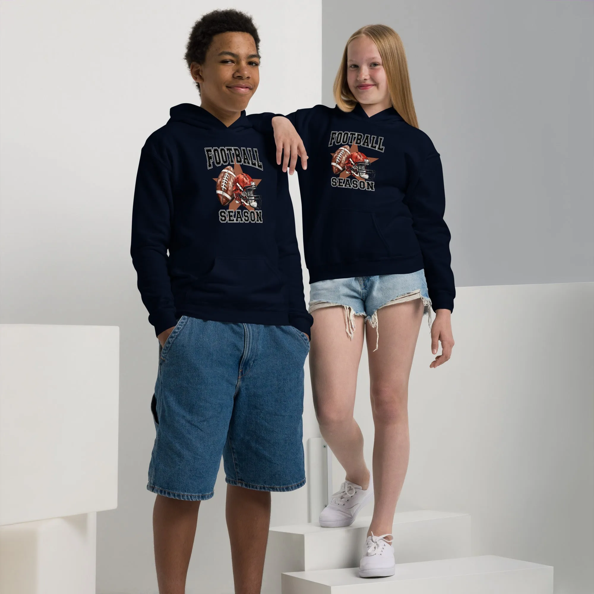 Youth heavy blend hoodie, Football Hoodie, Youth - Unisex