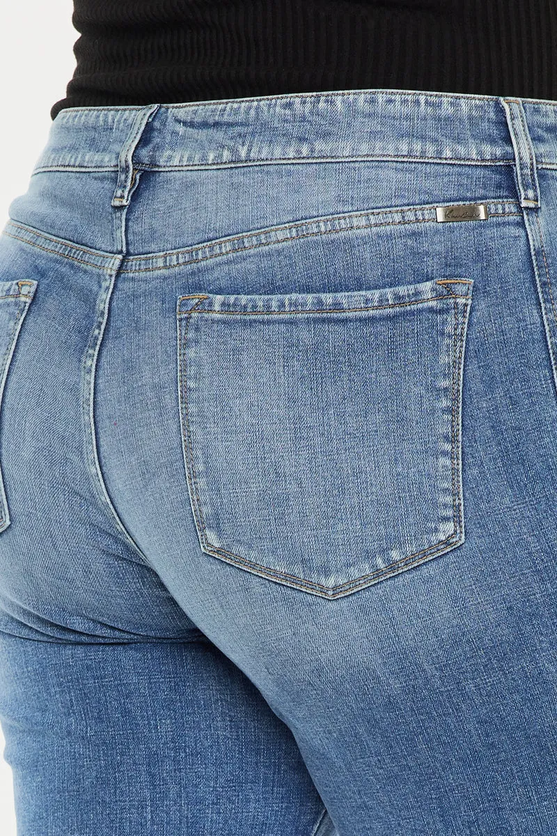 Yvonne  Mid Rise Slim Boyfriend Jeans (Plus Size)