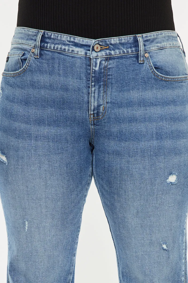 Yvonne  Mid Rise Slim Boyfriend Jeans (Plus Size)