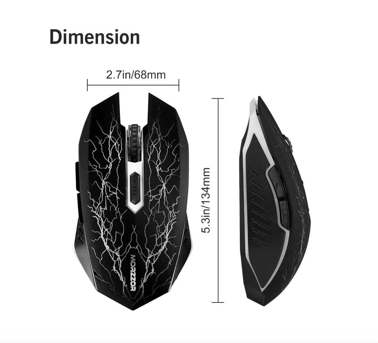 YZ Premiums | Wireless | Rechargeable | LED | Lightweight Gaming Mouse