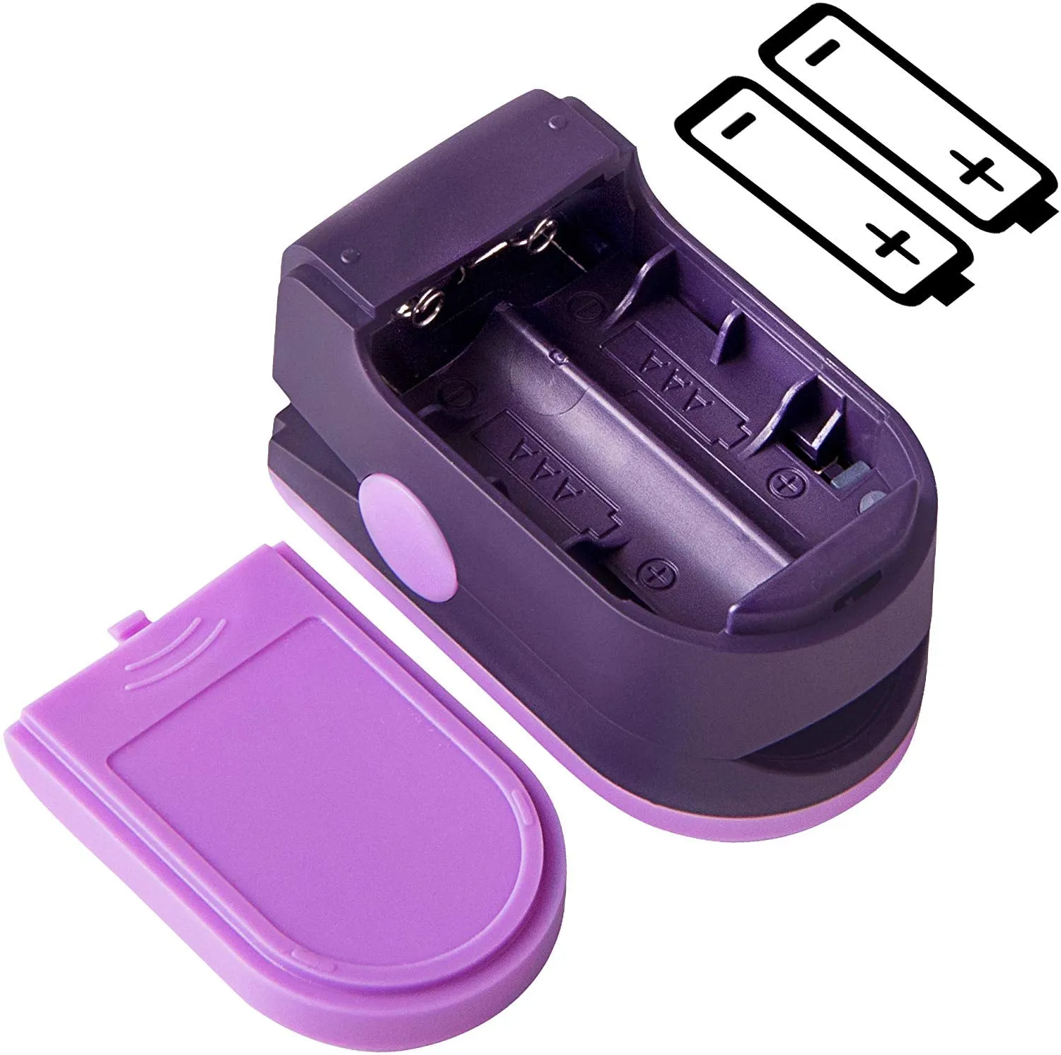 Zacurate Pro Series 500DL Fingertip Pulse Oximeter Blood Oxygen Saturation Monitor with Silicon Cover, Batteries & Lanyard (Mystic Purple)