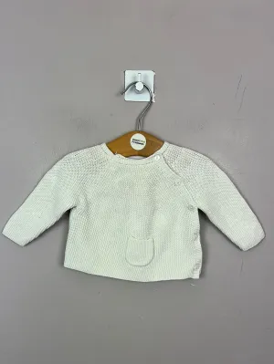Zara white pocket kimono cardigan 0-1m