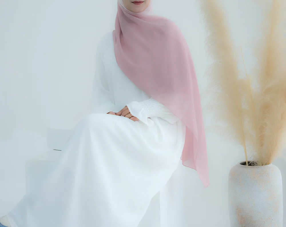 Zefirka Ombre scarf rectangular hijab in chiffon premium quality