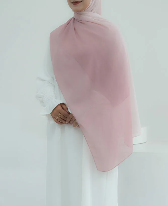 Zefirka Ombre scarf rectangular hijab in chiffon premium quality