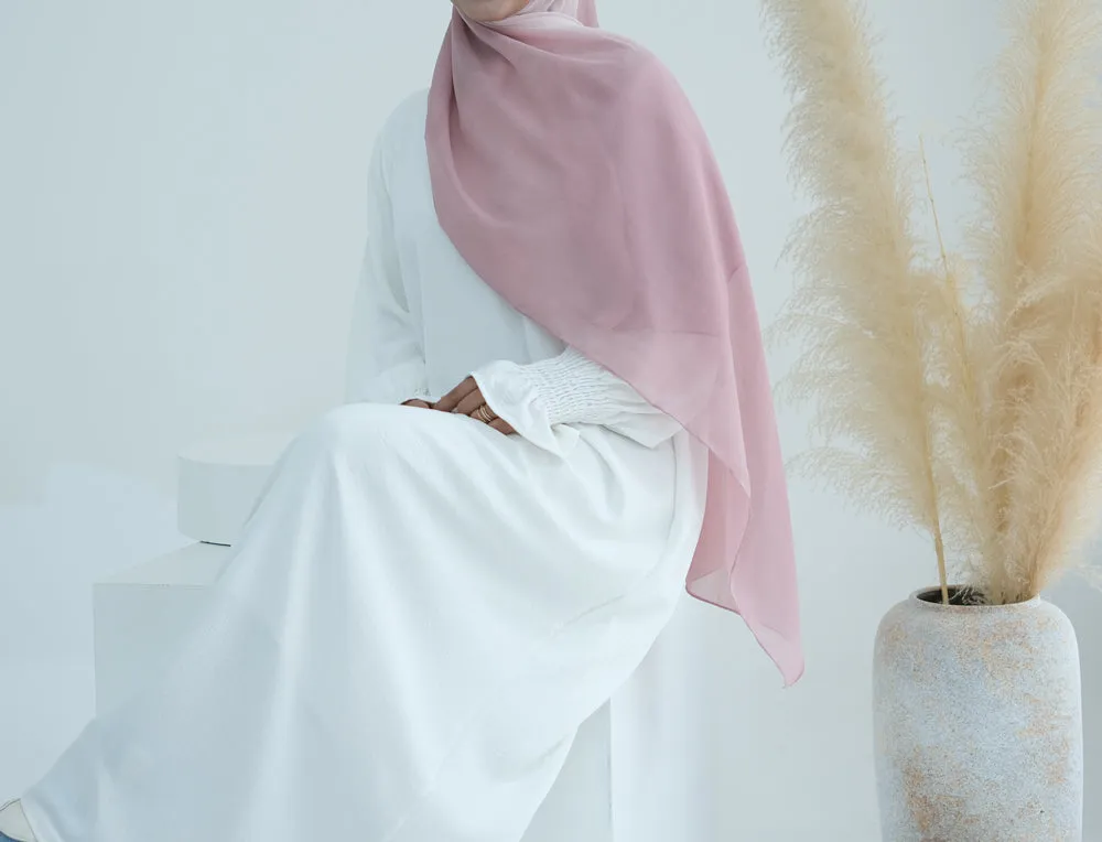 Zefirka Ombre scarf rectangular hijab in chiffon premium quality