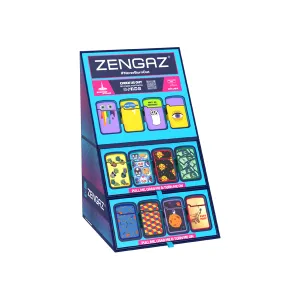 Zengaz Cube ZL-12 Royal Jet (EU-S3) - Jet Flame Lighters Bundle   48 Lighters with Cube display stand