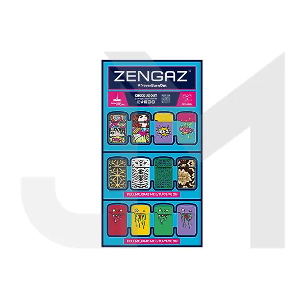 Zengaz Cube ZL-12 Royal Jet (EU-S5) - Jet Flame Lighters Bundle   48 Lighters with Cube display stand