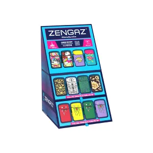 Zengaz Cube ZL-12 Royal Jet (EU-S5) - Jet Flame Lighters Bundle   48 Lighters with Cube display stand