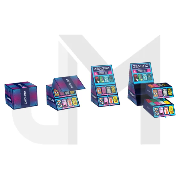 Zengaz Cube ZL-12 Royal Jet (EU-S6) - Jet Flame Lighters Bundle   48 Lighters with Cube display stand