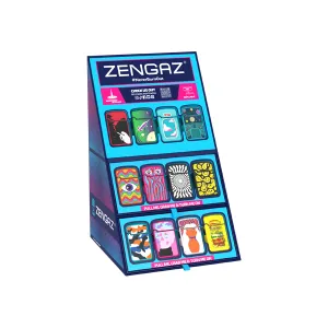 Zengaz Cube ZL-12 Royal Jet (EU-S6) - Jet Flame Lighters Bundle   48 Lighters with Cube display stand