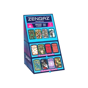 Zengaz Cube ZL-12 Royal Jet (EU-S7) - Jet Flame Lighters Bundle   48 Lighters with Cube display stand