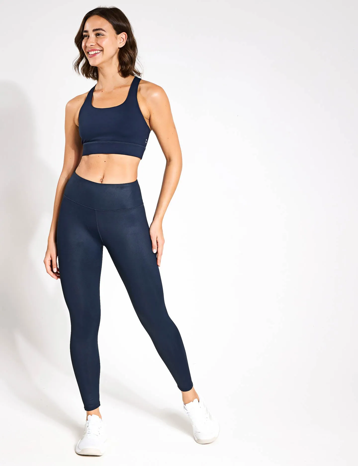 Zephyr Legging - Navy Blue High Shine
