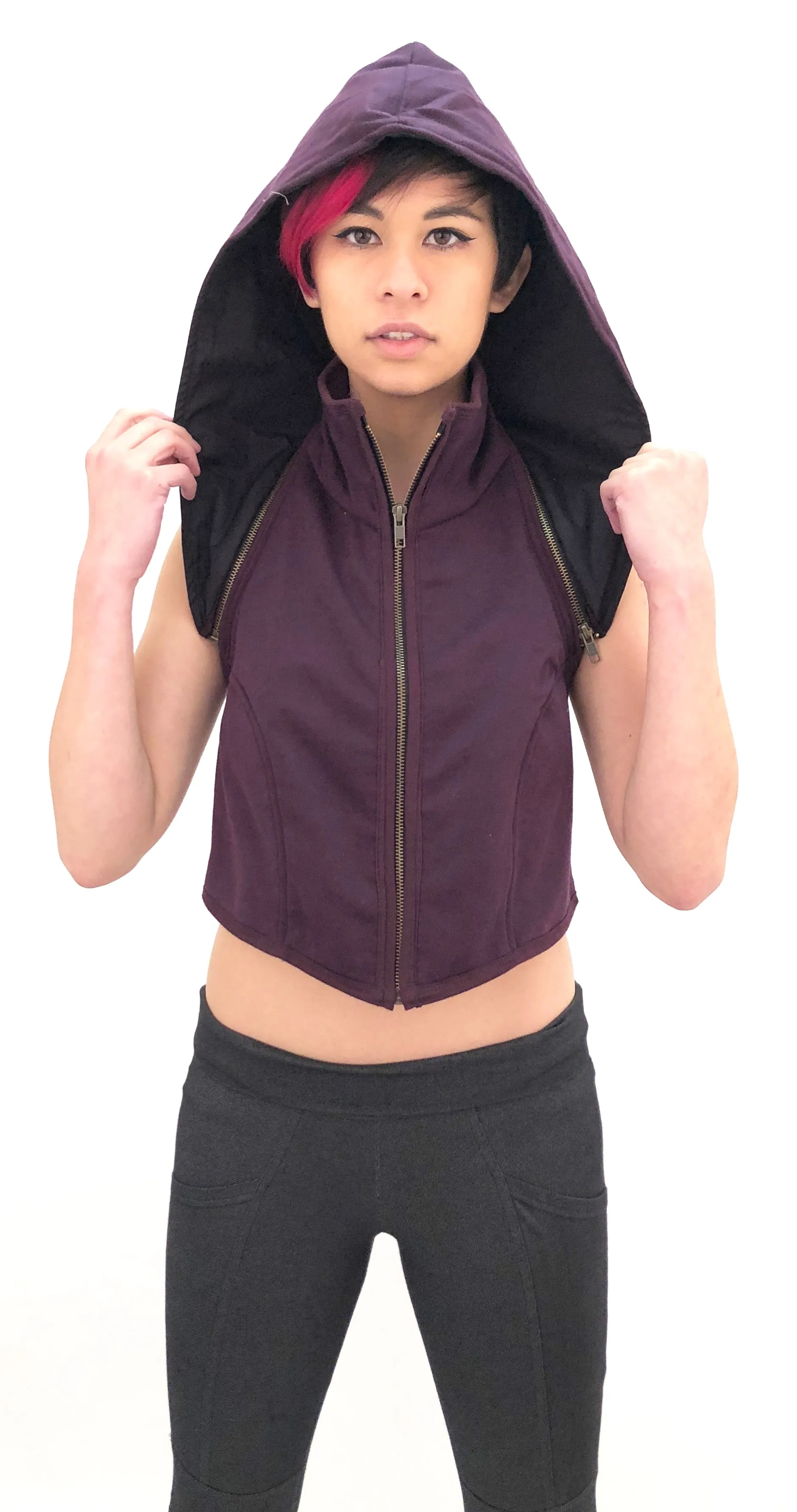 Zip Hood Sweatshirt Vest
