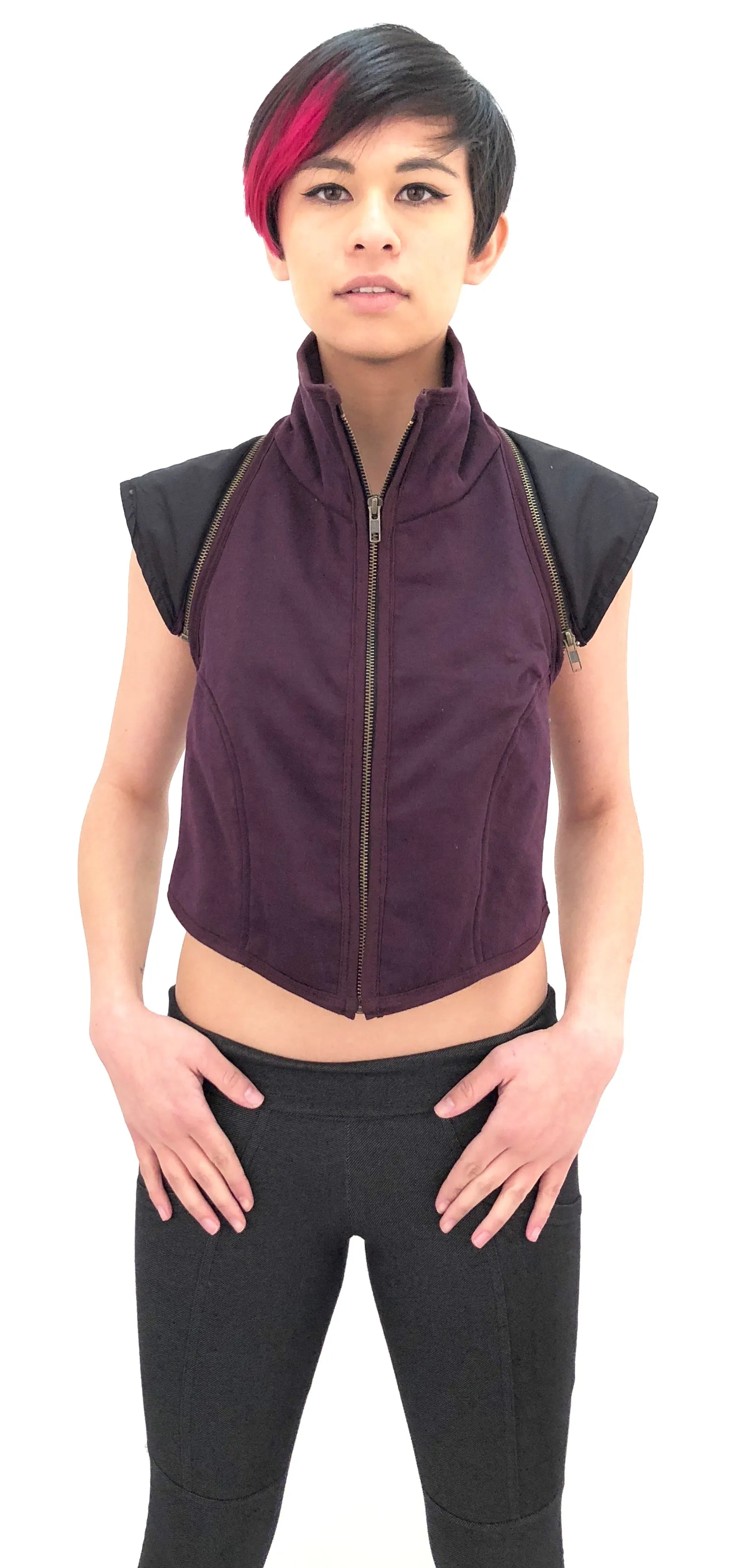 Zip Hood Sweatshirt Vest