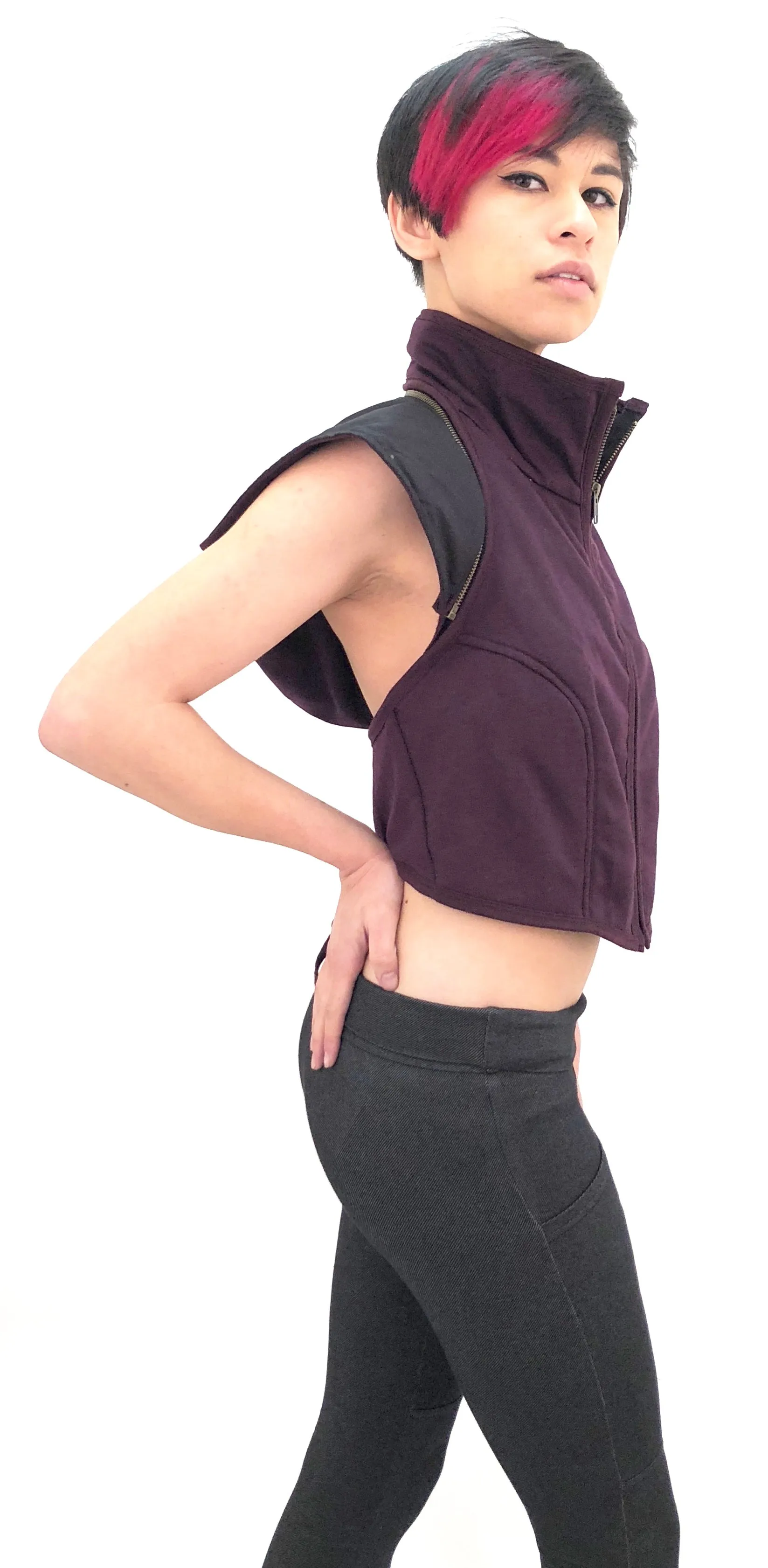 Zip Hood Sweatshirt Vest