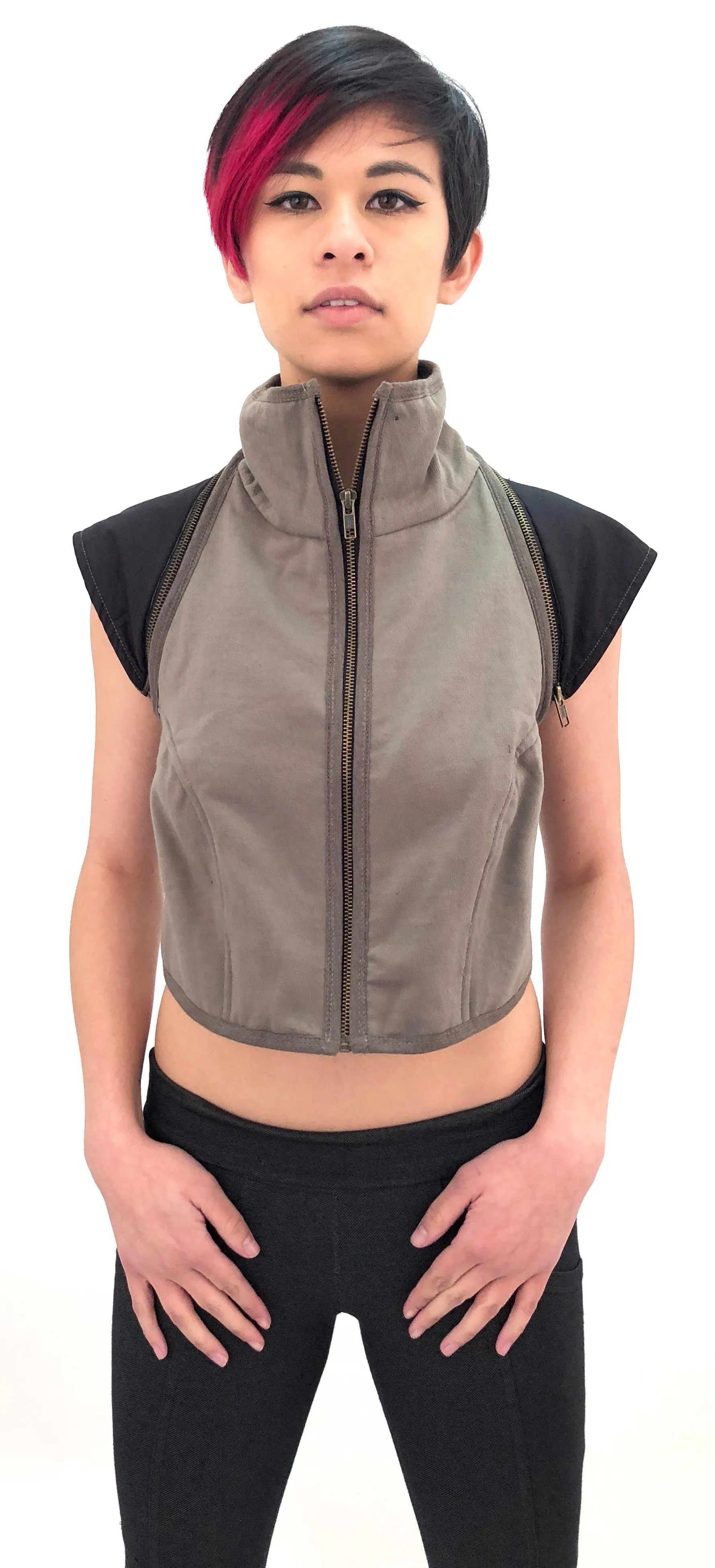Zip Hood Sweatshirt Vest