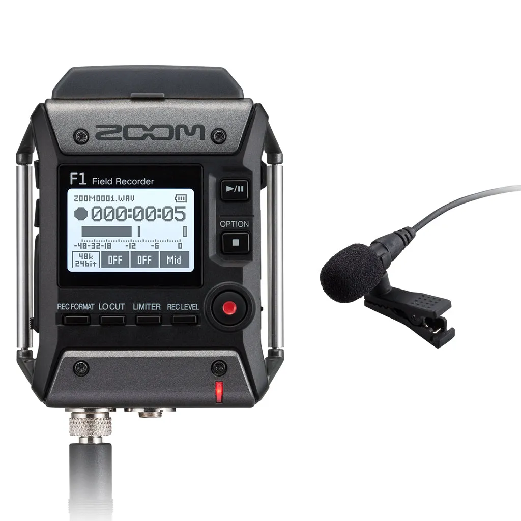 Zoom F1-LP Field Recorder - Lavier Mic Pack