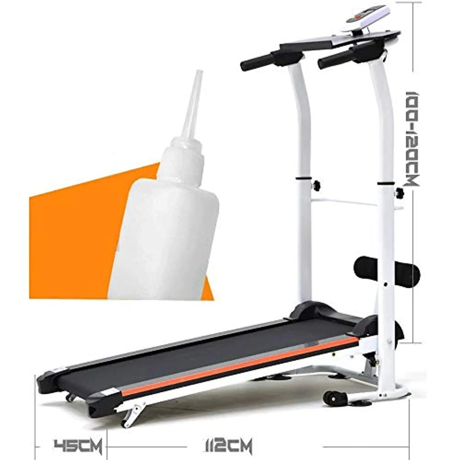 Zzfni Treadmill Treadmill,Folding Treadmills for Home with Incline, Mechanical Foldable Walking Machine Home Fitness Equipment Sports Equipment Aerobic Equipment Foldable Treadmill (Color : Black)